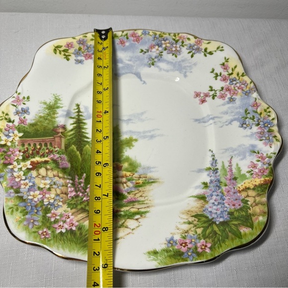 Royal Albert Square Dinnerware Plate. Bone China. Kentish Rockery. England - Picture 4 of 5